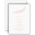 Fanciful Feather - Pink Invitation