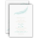 Fanciful Feather - Aqua Invitation