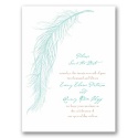 Fanciful Feather - Blue Save the Date Card