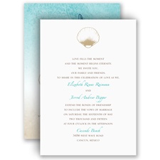 Beach Romance - Champagne - Invitation