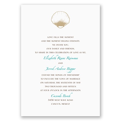 Beach Romance - Champagne - Invitation