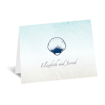 Beach Romance - Thank You Card and Envelope