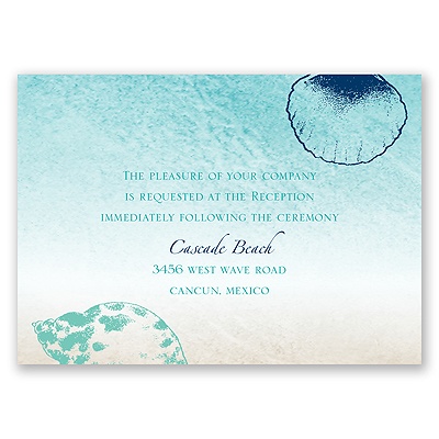 Beach Romance - Surf - Reception Card