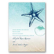 Beach Romance - Surf - Save the Date Card