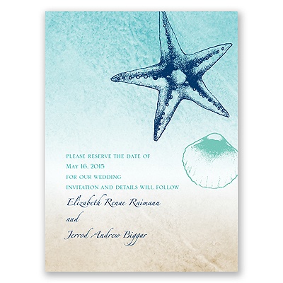 Beach Romance - Surf - Save the Date Card