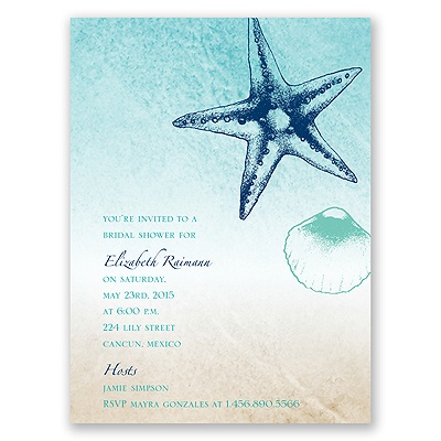 Beach Romance - Surf - Bridal Shower Invitation