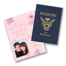 Passport to Romance - Pink - Invitation