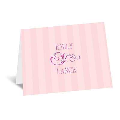 Passport to Romance - Pink - Thank You Card and Envelope