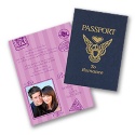 Passport to Romance - Purple - Invitation