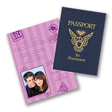 Passport to Romance - Purple - Invitation