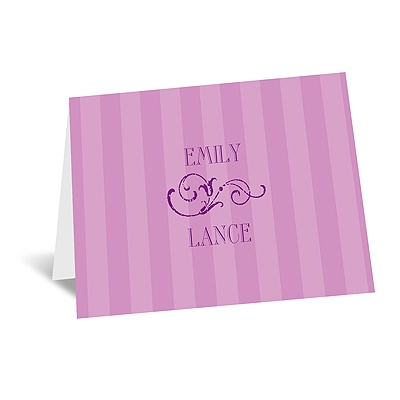 Passport to Romance - Purple - Thank You Card and Envelope