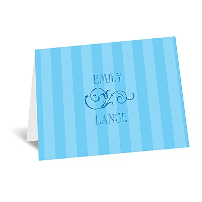 Passport to Romance - Blue - Thank You Card and Envelope