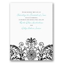 Vintage Damask - Black - Save the Date Card