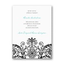 Vintage Damask - Black - Bridal Shower Invitation