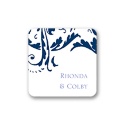 Vintage Damask - Navy - Seal