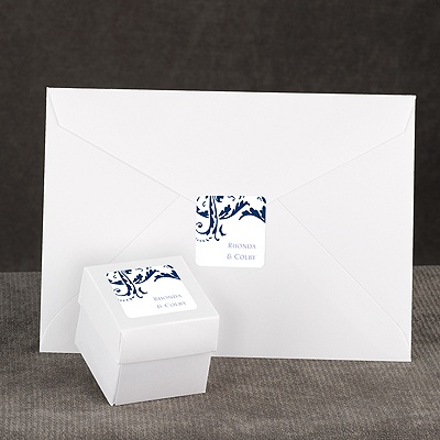 Vintage Damask - Navy - Seal