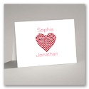 Heart of My Heart - Red Thank You Card and Envelope