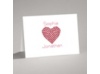 Heart of My Heart - Red Thank You Card and Envelope