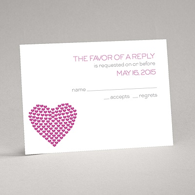 Heart of My Heart - Fuchsia Response Card and Envelope