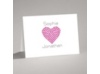 Heart of My Heart - Fuchsia Thank You Card and Envelope