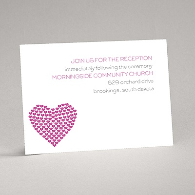 Heart of My Heart - Fuchsia Reception Card