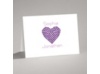 Heart of My Heart - Purple Thank You Card and Envelope