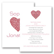 Heart of My Heart - Red Invitation