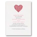 Heart of My Heart - Red Save the Date Card