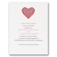 Heart of My Heart - Red Save the Date Card