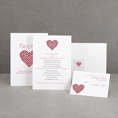 Heart of My Heart - Red Invitation