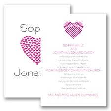 Heart of My Heart - Fuchsia Invitation