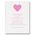 Heart of My Heart - Fuchsia Save the Date Card