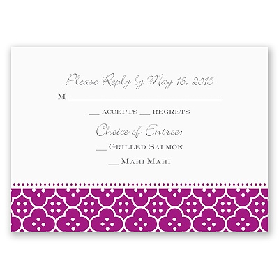 Fun Frame - Purple - Response Card and Envelope