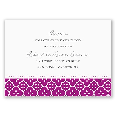 Fun Frame - Purple - Reception Card