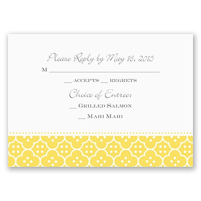 Fun Frame - Yellow - Response Card and Envelope