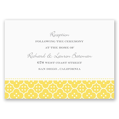 Fun Frame - Yellow - Reception Card
