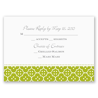 Fun Frame - Green - Response Card and Envelope