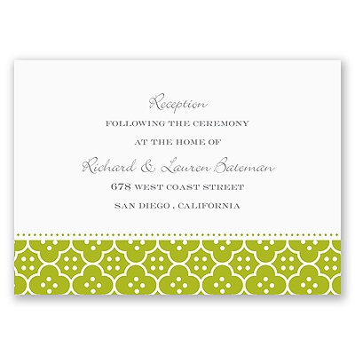Fun Frame - Green - Reception Card