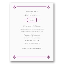 Fun Frame - Purple - Save the Date Card