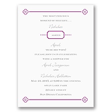 Fun Frame - Purple - Bridal Shower Invitation