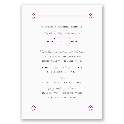 Fun Frame - Purple - Invitation