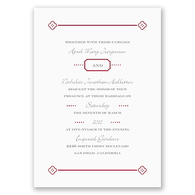 Fun Frame - Red - Invitation