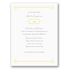 Fun Frame - Yellow - Save the Date Card