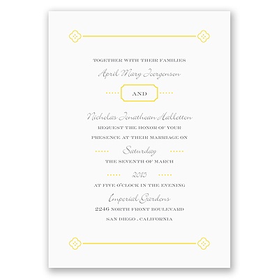 Fun Frame - Yellow - Invitation