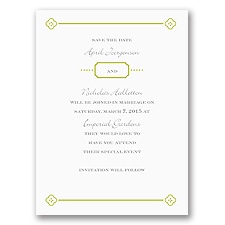 Fun Frame - Green - Save the Date Card