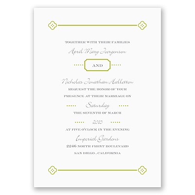 Fun Frame - Green - Invitation