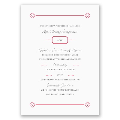 Fun Frame - Pink - Invitation