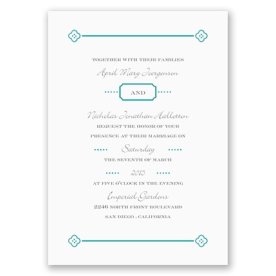 Fun Frame - Teal - Invitation