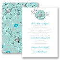 Tropical Flowers - Aqua - Invitation