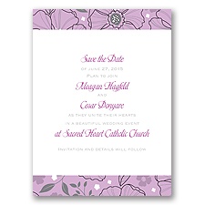 Tropical Flowers - Freesia - Save the Date Card